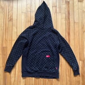 Publish Brand Men's Black Star Print Hoodie Pullover Sweatshirt X Large